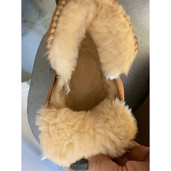 UGG “Mckay” Chestnut Suede Sheepskin Ankle Mini Boots Booties Size 6 Women NEW - Picture 12 of 13